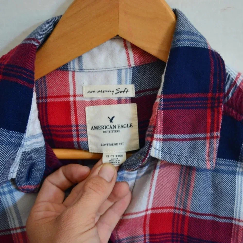 AE Boyfriend fit Ahhmazingly Soft  Flannel - Picture 3 of 4